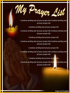 Prayer List Template - Free Formats Excel Word
