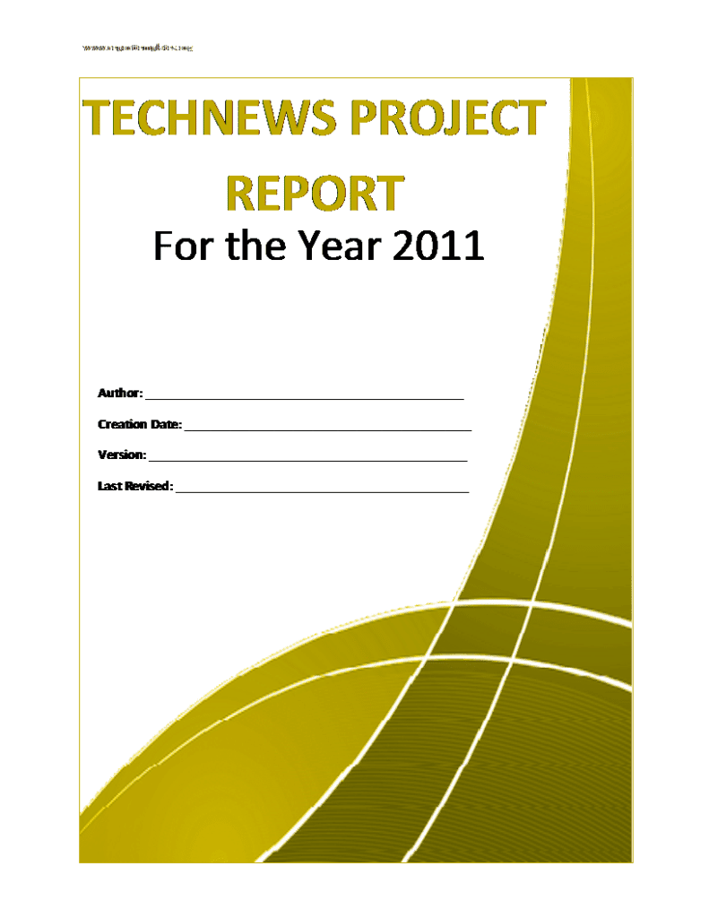 Project Report Template Free Formats Excel Word