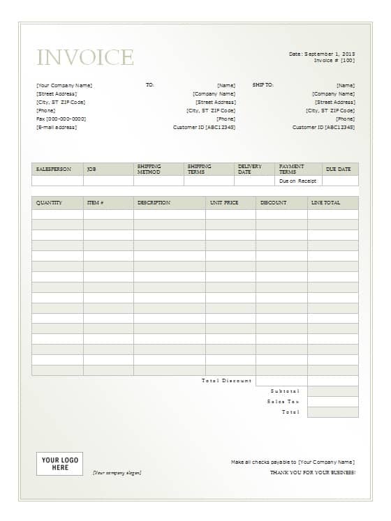 Rental Invoice Template Free Formats Excel Word Rental Invoice Template Free Formats Excel Word