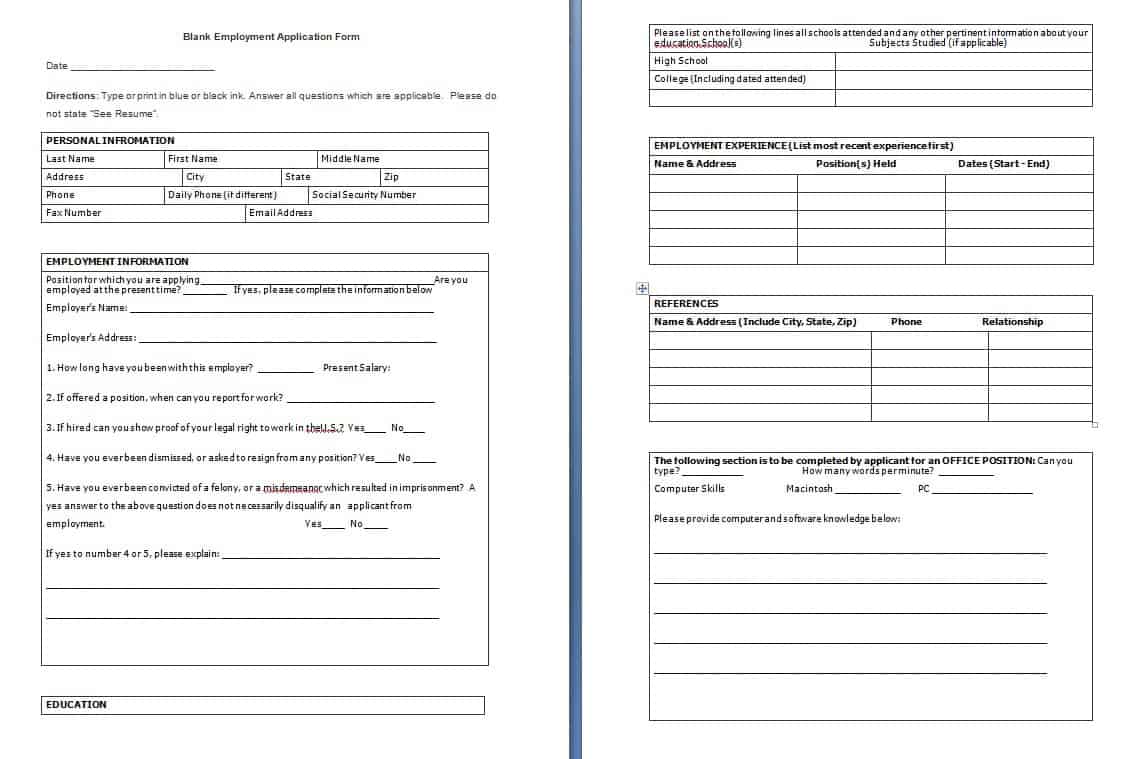 Blank Employment Application Form Free Formats Excel Word blank-employment-application-form-free-formats-excel-word