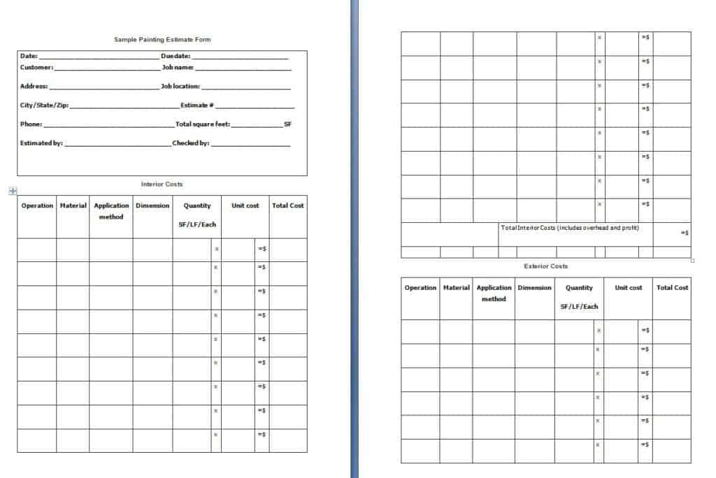 Painting Estimate Form Template Free Formats Excel Word painting-estimate-form-template-free-formats-excel-word