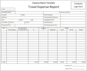 Free Expenses Report Template from www.samplestemplates.org