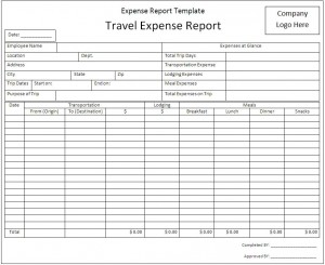 Expense report template