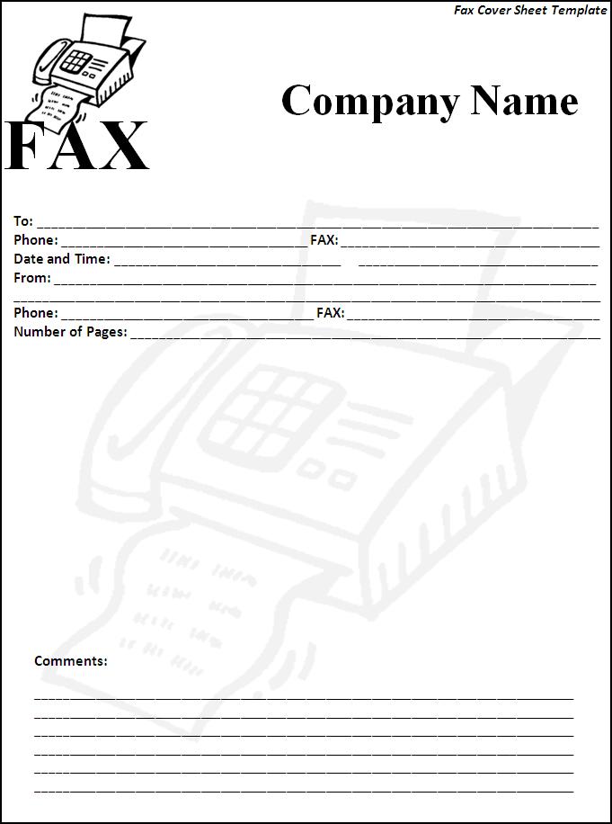 Fax cover sheet template – Sample Templates