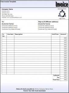 Free invoice template