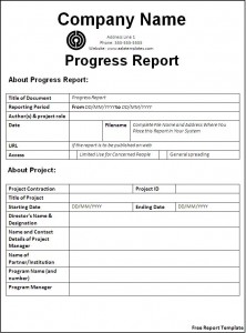 Free report template