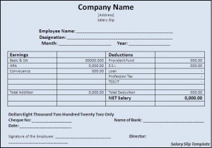 6 Salary slip templates Word Excel – Sample Templates