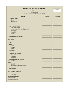 Annual Financial Report Template