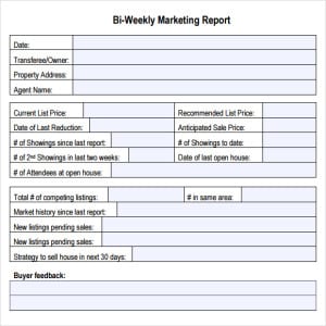 Marketing Report template