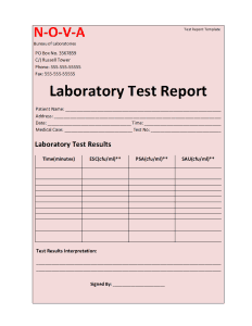 Medical report template