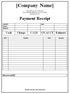 Payment Receipt Template - Free Formats Excel Word