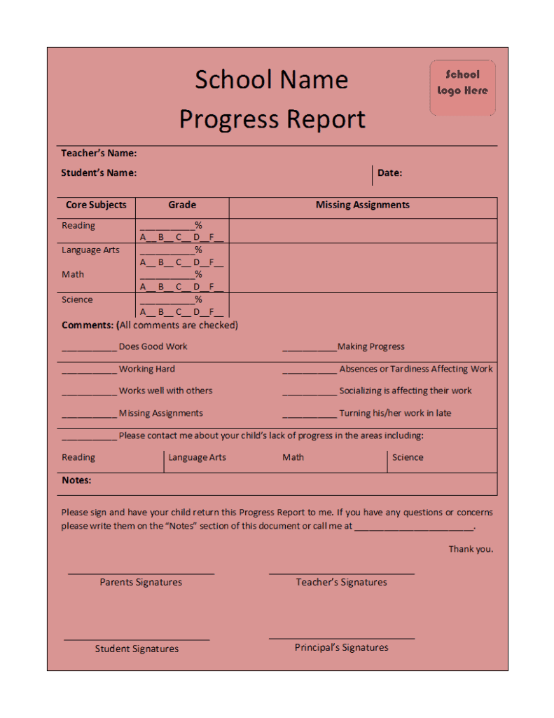 writing student progress reports