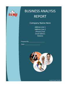 Business Analysis Report template
