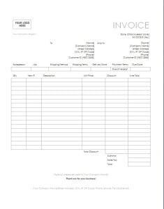 consulting invoice template image