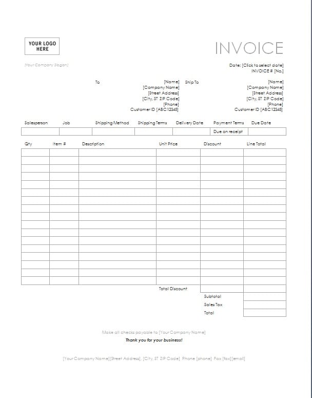 consulting invoice template image