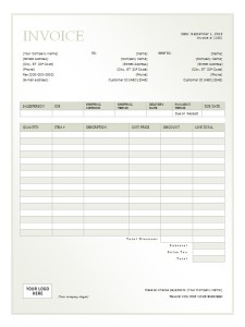 rental invoice template