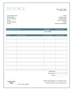 service invoice template