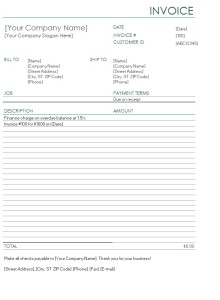 repair invoice template