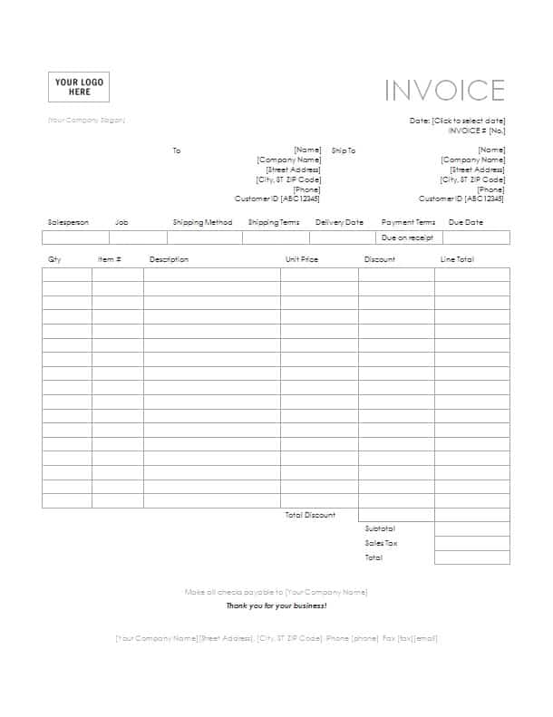 tax invoice template