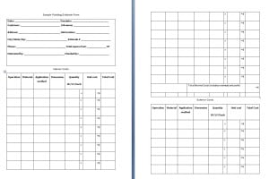 Painting Estimate Form Template