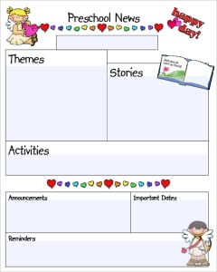 preschool newsletter template