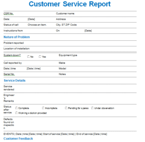 service report word template