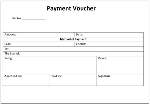 6 Payment Voucher Templates Word Excel Formats Sample Templates