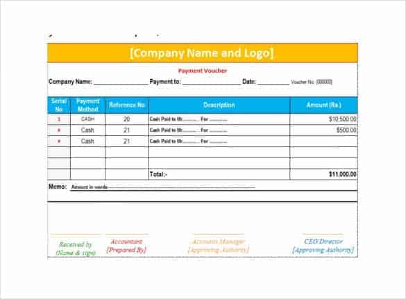 6 Payment voucher templates Word Excel Formats - Free Formats Excel Word