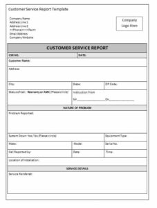 service report word template