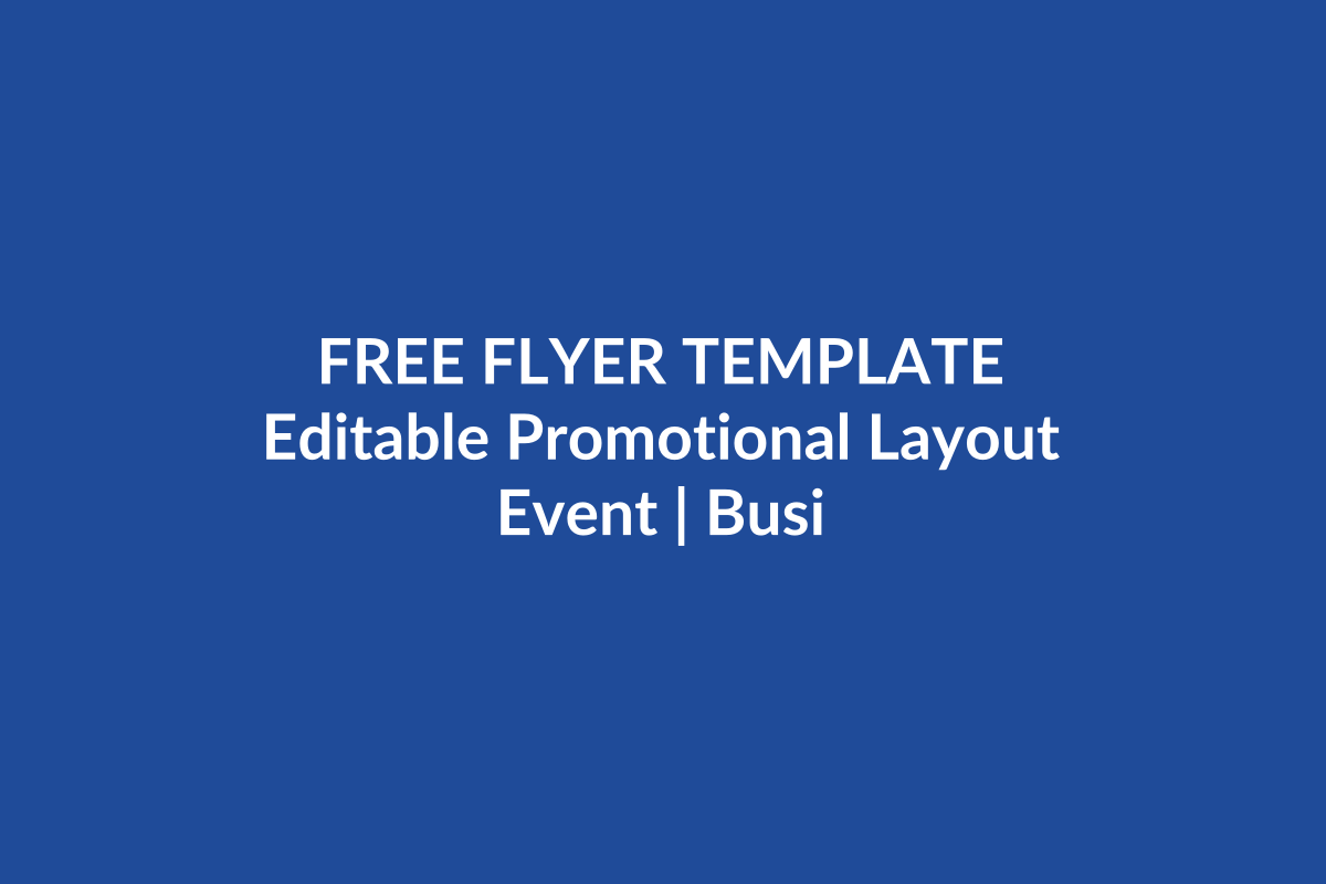Free flyer template preview