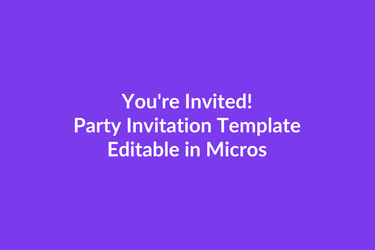 Free party invitation template preview