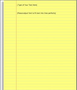 Lined paper template preview